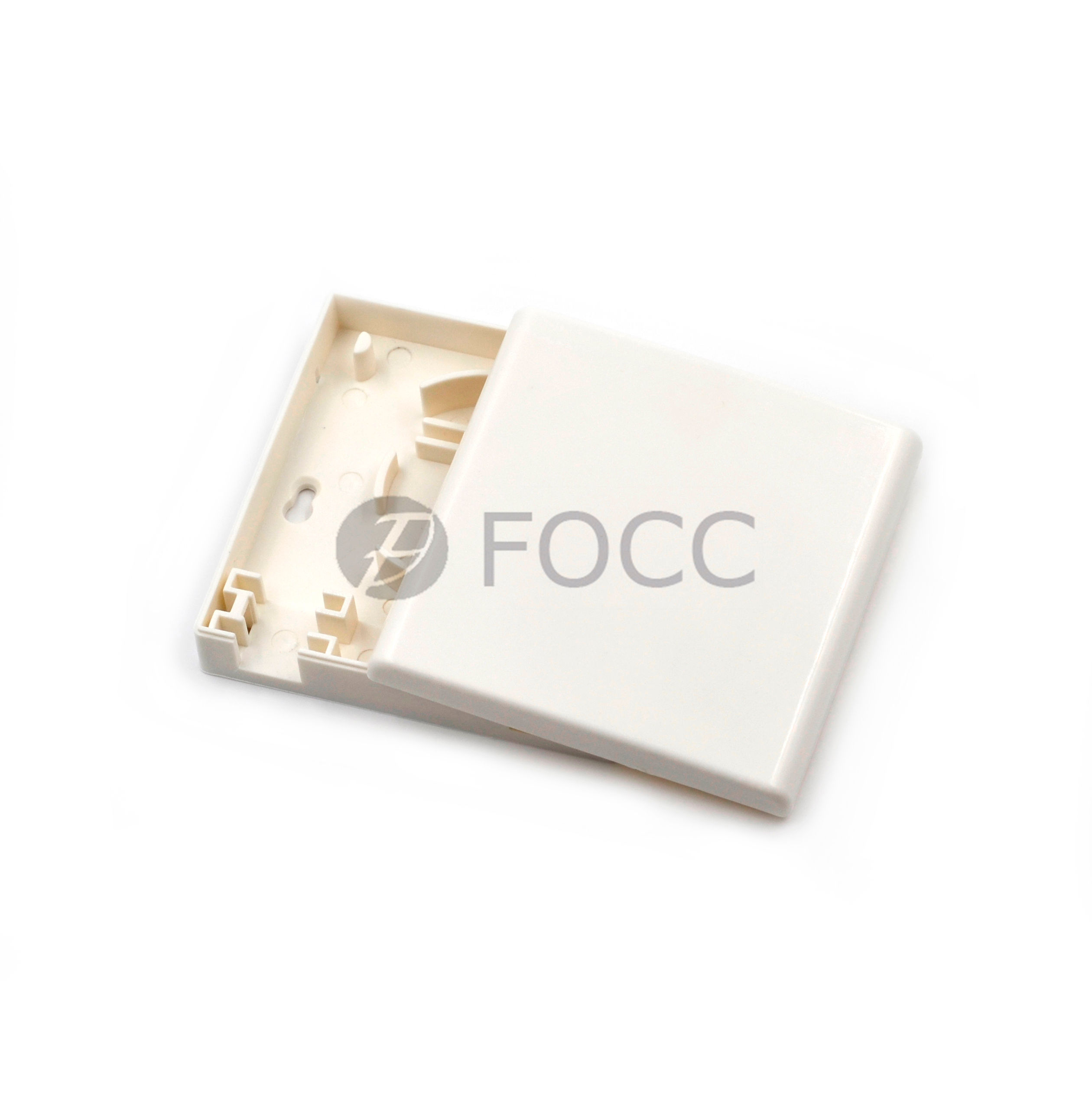 FOCC 2-Port SC Simplex SMMM FTTH Fiberoptisk veggplateutgang, Unloaded.jpg