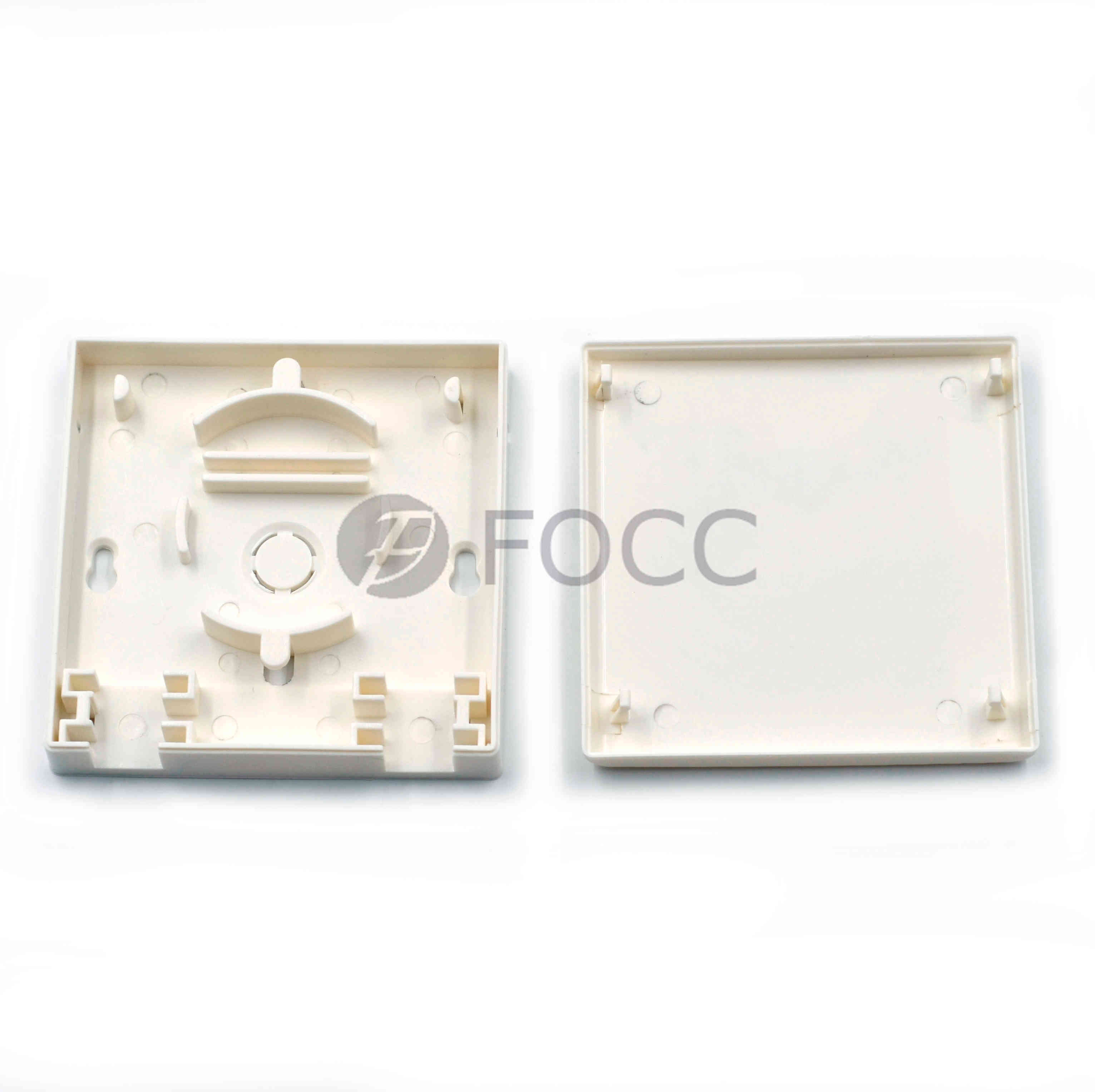 FOCC 2-Port SC Simplex SMMM FTTH Fiberoptisk veggplateutgang, Unloaded.jpg