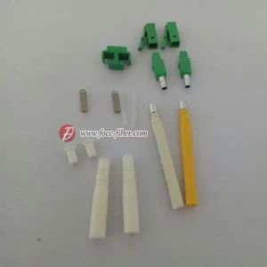 LC APC dobbeltsidig Fiber optisk kontakter 3.0mm Single-modus Green